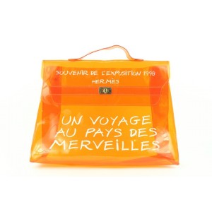 Hermès Translucent Orange 1998 Souvenir De L'Exposition Kelly Bag 652her317