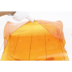 Hermès Translucent Souvenir De L'Exposition Kelly Orange 867743