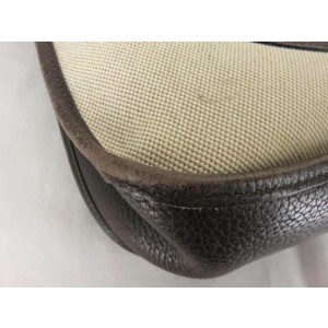 Hermès Bicolor Toile Leather Evelyne Messenger 857833