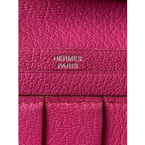 Hermès Pink Bearn Long Bifold Flap Wallet 26h68