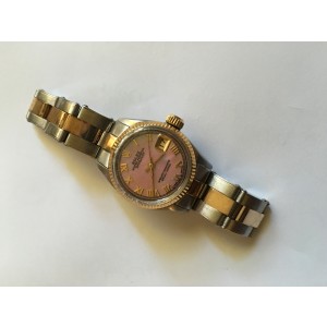 Rolex Pink Mother of  Pearl Twotone Ladies Watch
