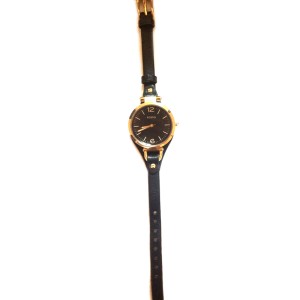 Fossil Georgia ES3077 Black and Rose Gold Tone Watch