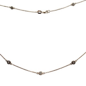 18K Rose Gold & 1ct Diamonds by the Inch Necklace