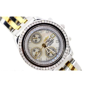 Breitling Chronograph Yellow Gold and Stainless Steel Diamond 45mm Watch