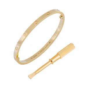 Cartier  Yellow Gold Mini Love Bracelet Size 18