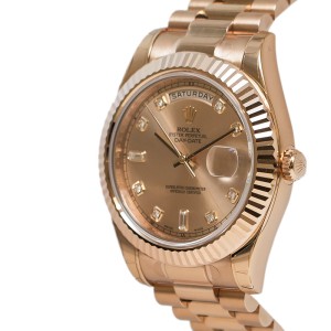 Rolex Day-Date II 218235 CDP Champagne Dial 18K Everose Gold President Automatic Men's Watch