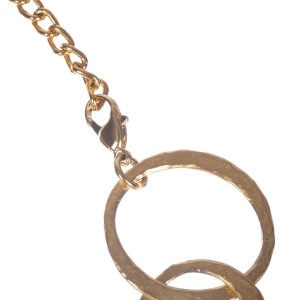 Kenneth Lane Hammered Circle Link Necklace