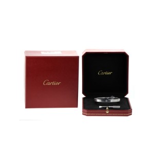 Cartier 18K White Gold 4 Diamonds Love Bracelet 20