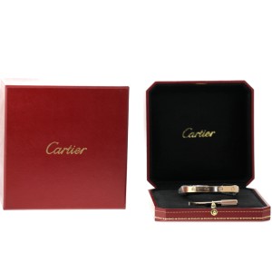 Cartier Love Bracelet 18K Rose Gold Half Diamond Size 16