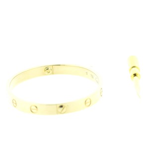 Cartier Yellow Gold Love Bracelet Size 17