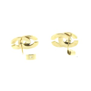 18k Yellow Gold Chanel Style Earrings 