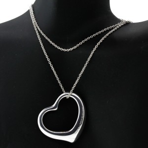 Tiffany & Co. Peretti Open Heart Pendant Necklace 