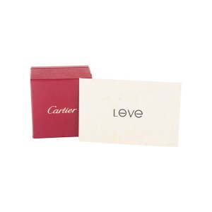Cartier 18k White Gold Mini 1 Diamond Love Ring Size 9