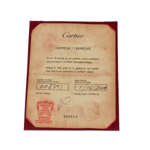 Cartier 18K White Gold 0.45ct. 6 Diamond Love Ring Size 8.75