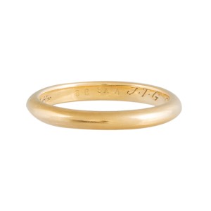 Cartier 18K Yellow Gold Wedding Band Ring Size 7.0