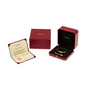 Cartier Love 18k Rose Gold Bracelet Size 17
