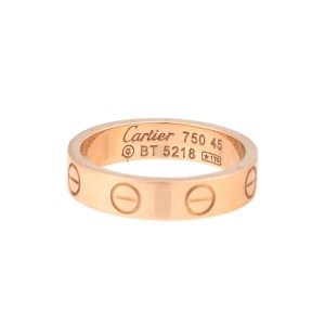 Cartier 18K Rose Gold Love Band Size 3.25	