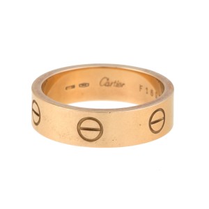 Cartier 18K Yellow Gold Love Ring Size 