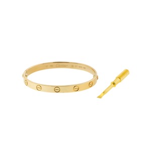 Cartier Love Bracelet 18k Yellow Gold Size 17