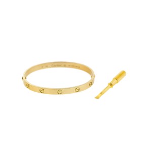 Cartier Love Bracelet 18k Yellow Gold Size 16