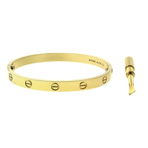 Cartier Love Yellow Bracelet Gold Size 18