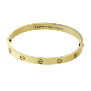 Cartier Love Yellow Bracelet Gold Size 18