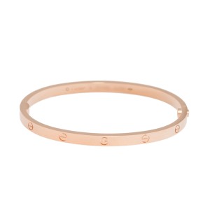 Cartier Mini Love 18K Rose Gold Bracelet Size 16