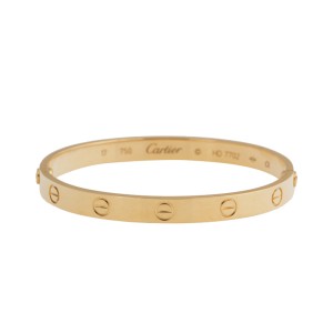 Cartier Love 18k Yellow Gold Bracelet 17 