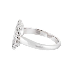 Chopard 18K White Gold Happy Diamond 0.65ct. Heart Ring Size 5.75