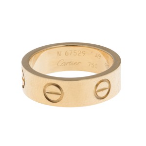 Cartier 18K Yellow Gold Love Ring Size 4.75