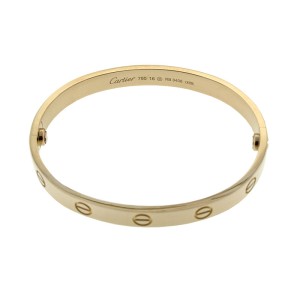Cartier Love Rose Gold Bracelet Size 16