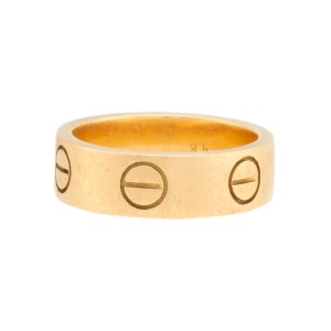 Cartier Love Ring 18k Yellow Gold Size 