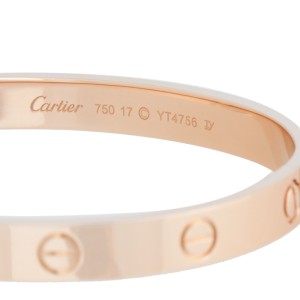 Cartier Love 18K Rose Gold Bracelet Size 17