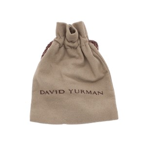 David Yurman Sterling Silver Black Leather Bracelet