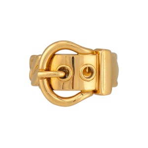 Buckle Ring 18K Yellow Gold Size 5.75 