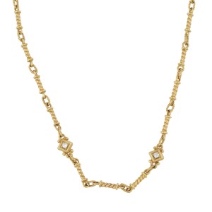 Judith Ripka 18k Yellow Gold and 0.20ct Diamond Necklace