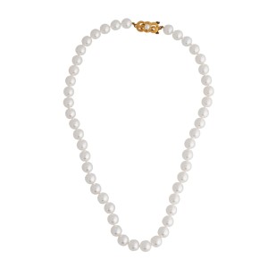 Mikimoto 18k Yellow Gold Pearl Strand Necklace