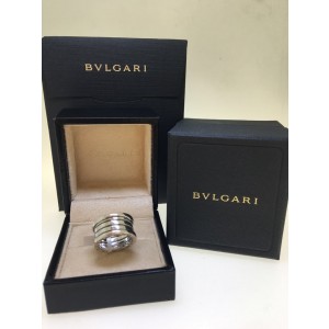 Bvlgari Bulgari B. Zero 1 18K White Gold 4 Band Ring AN191026 Size: 4.5