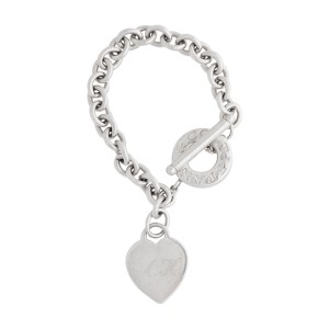 Tiffany & Co. Heart Toggle Sterling Silver Link Bracelet