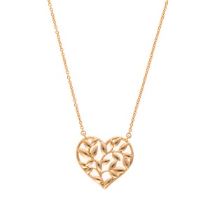 tiffany olive leaf heart necklace