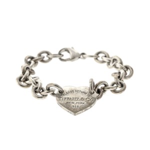 Tiffany & Co. Sterling Silver Heart Link Bracelet