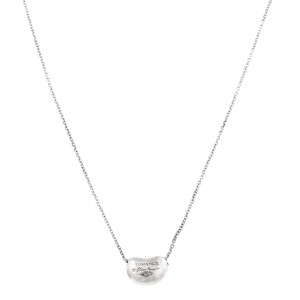 Tiffany & Co. Elsa Peretti Sterling Silver Small Bean Necklace