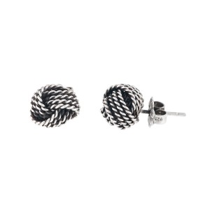 tiffany silver knot earrings