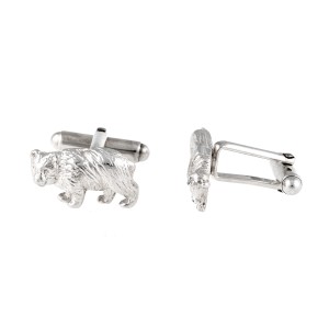 Tiffany & Co. Sterling Silver Bull and Bear Cufflinks