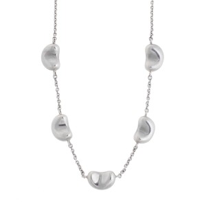 Tiffany & Co. Peretti Sterling Silver 5-Bean Necklace