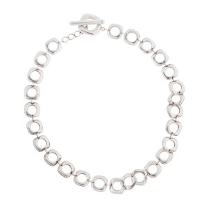 Tiffany & Co. Sterling Silver Square Cushion Link Necklace