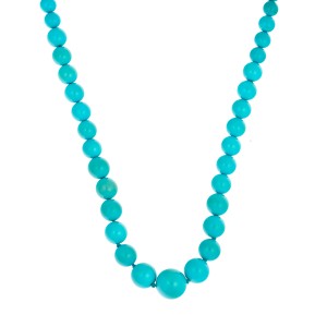 Tiffany & Co. Sterling Silver Turquoise Beaded Necklace