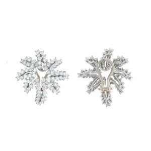 Tiffany & Co.  Firework Collection Platinum Diamond Earrings