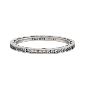 Tacori Platinum & 0.42ctw Diamond Sculpted Crescent Eternity Band Ring Size 7.5
