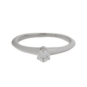 Tiffany & Co. Platinum Diamond Ring Size 5.25